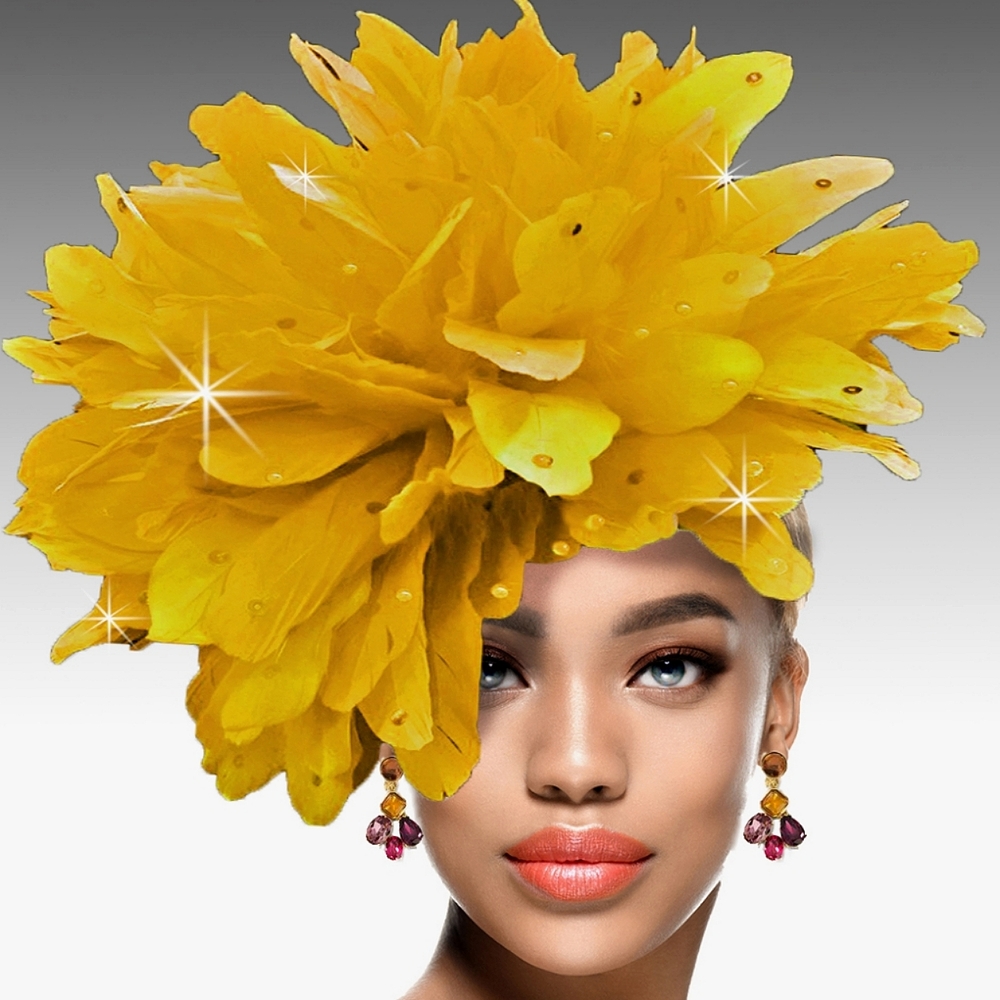 Beloved Millinery Dazzling Feathered Fascinator Kentucky Derby Tea Party Brunch